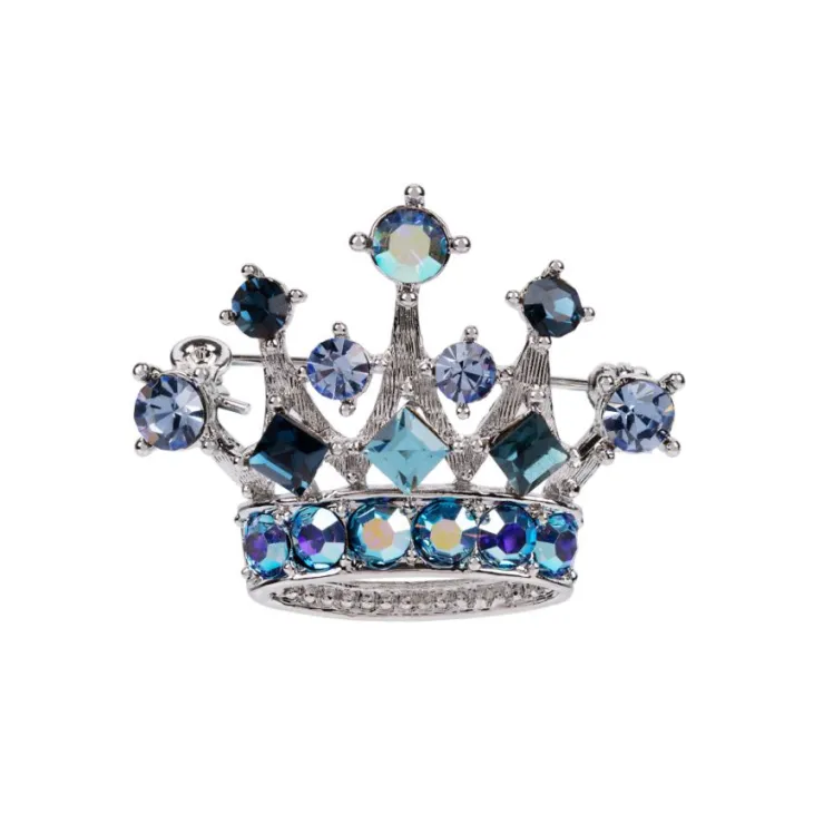 blue_and_silver_crown_brooch_0.webp Discount Blue And Silver Crown Brooch Brooches