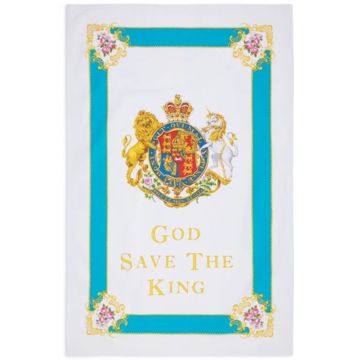 coat_of_arms_tea_towel_0.webp Best Sale Coat Of Arms Tea Towel His Majesty The King'S 75Th Birthday