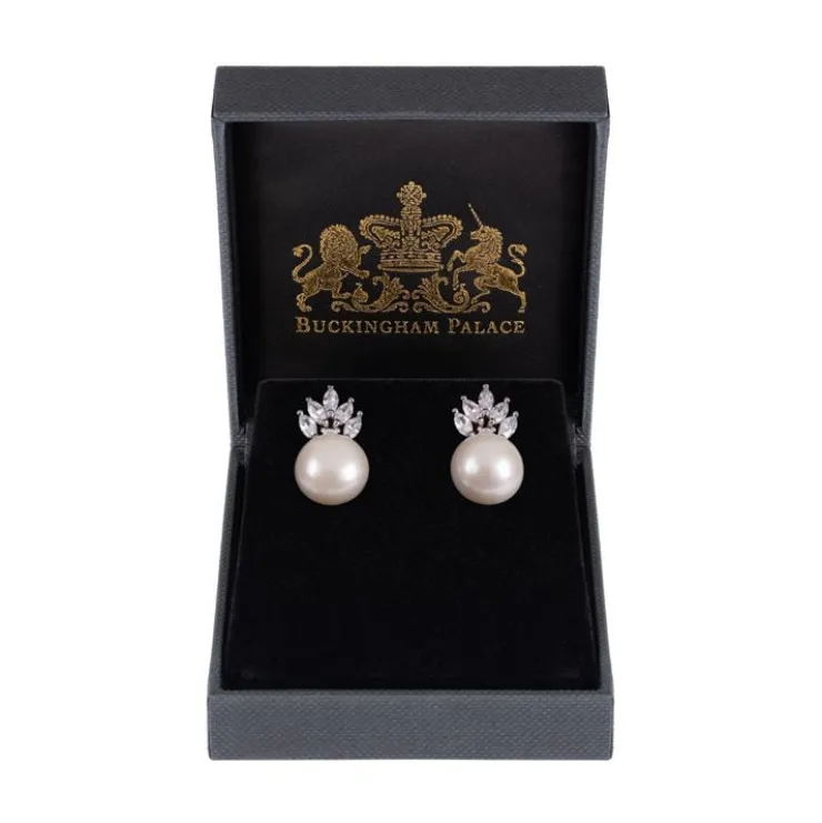 crown_and_pearl_stud_earrings_1.webp Cheap Crown And Pearl Stud Earrings Earrings