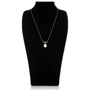 Fashion Gold Crescent Pearl Drop Necklace Necklaces