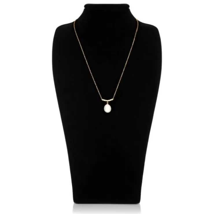 gold_crescent_pearl_drop_necklace_2.webp Fashion Gold Crescent Pearl Drop Necklace Necklaces