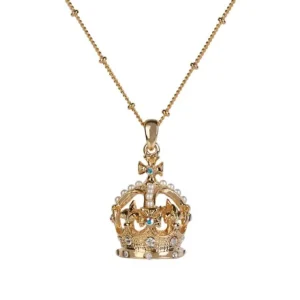 Fashion Gold Crown Necklace Necklaces