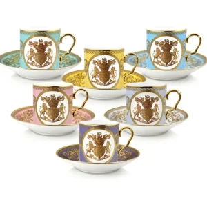 Hot Lustre Pastel Coffee Cup And Saucer Set Cups & Saucers