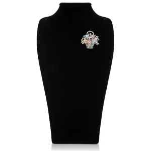 Fashion Pastel Flower Basket Brooch Brooches