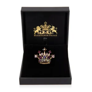 Best Purple And Gold Crown Brooch Brooches