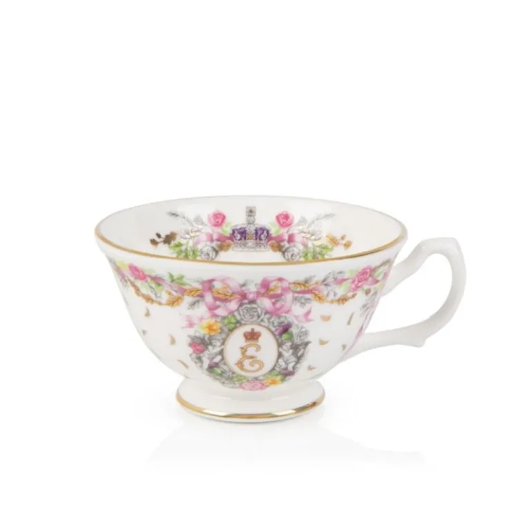 queen_elizabeth_ii_commemorative_teacup_and_saucer_1.webp Clearance Queen Elizabeth Ii Commemorative Teacup And Saucer Cups & Saucers