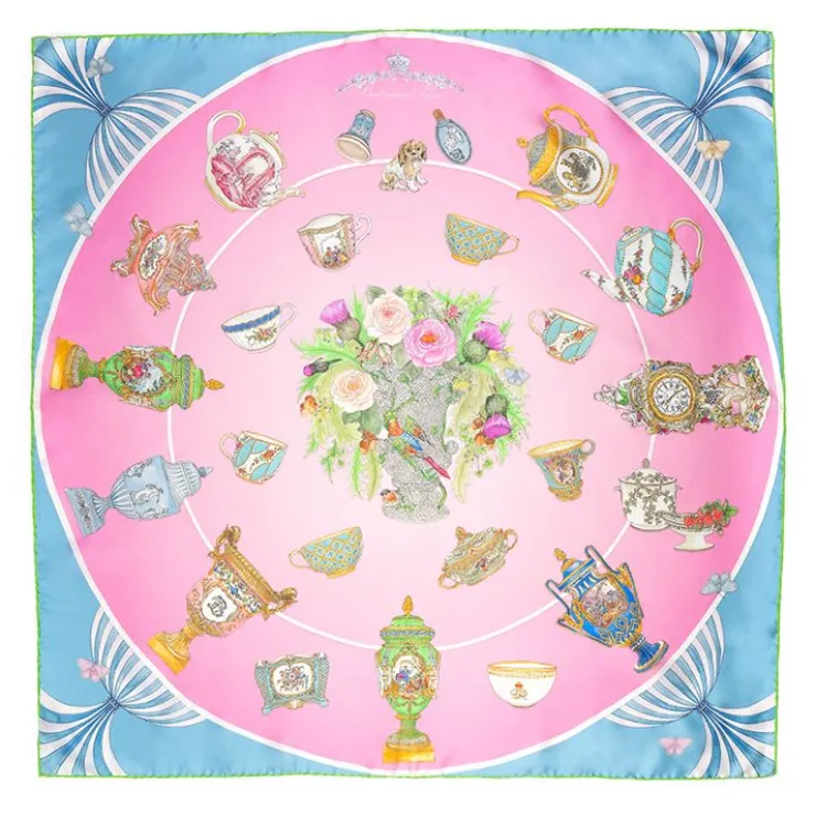 royal_porcelain_silk_scarf_0.webp Cheap Royal Porcelain Silk Scarf Scarves