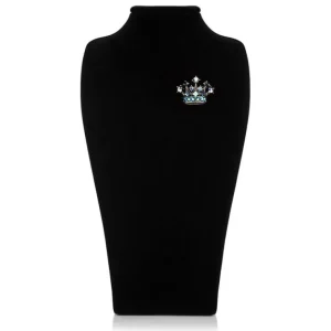 New Small Blue Crystal Crown Brooch Brooches