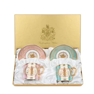 Outlet Special Edition Lustre Pink And Green Coffee Cup And Saucer Cups & Saucers