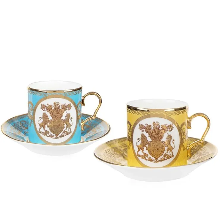 special_edition_lustre_turquoise_and_yellow_coffee_cup_and_saucer_0.webp Cheap Special Edition Lustre Turquoise And Yellow Coffee Cup And Saucer Cups & Saucers