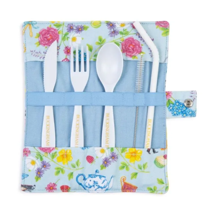 the_summertime_blue_bamboo_cutlery_wrap_0.webp Cheap The Summertime Blue Bamboo Cutlery Wrap Picnics