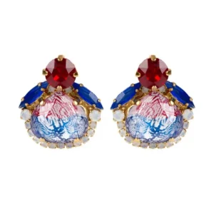 Shop Vicki Sarge Red, White And Blue Stud Earrings Earrings