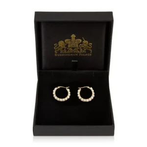 Discount White Pearl Hoop Earrings Earrings